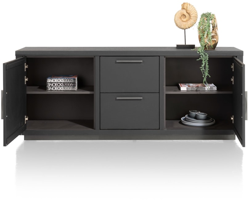 Pavie dressoir 175cm met 2-deuren in de kleur Castle Black