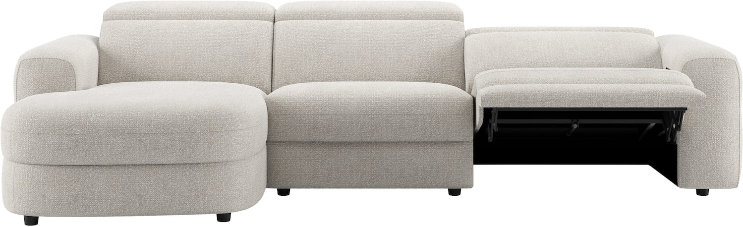 H&H - Delphine - Canapés - meridienne gauche - 1,5-places - 1,5-places reglable electrique - appui-tete reglable