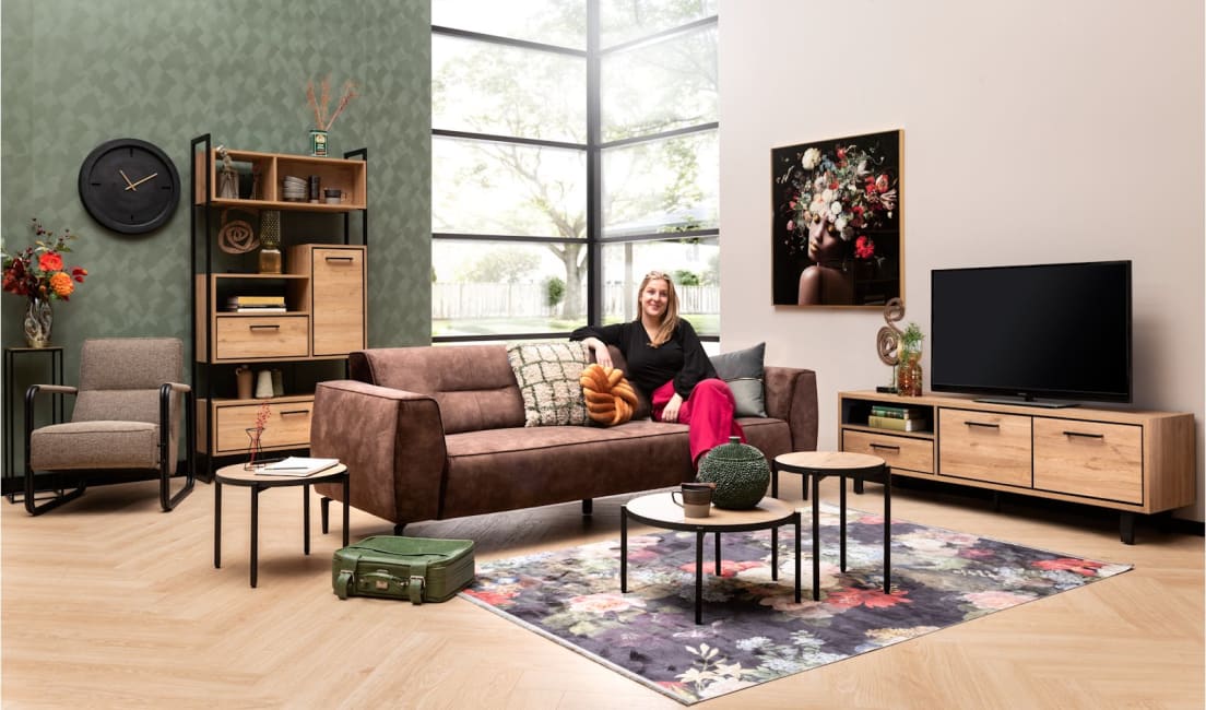 Happy@Home - Campos - Natuurlijk - Banken - 3-zits