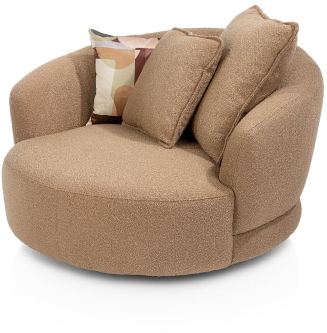 XOOON - Cervos - Sessel drehbar - rund 130cm inkl. 1 Kissen 60x60 + 1 Kissen 45x45