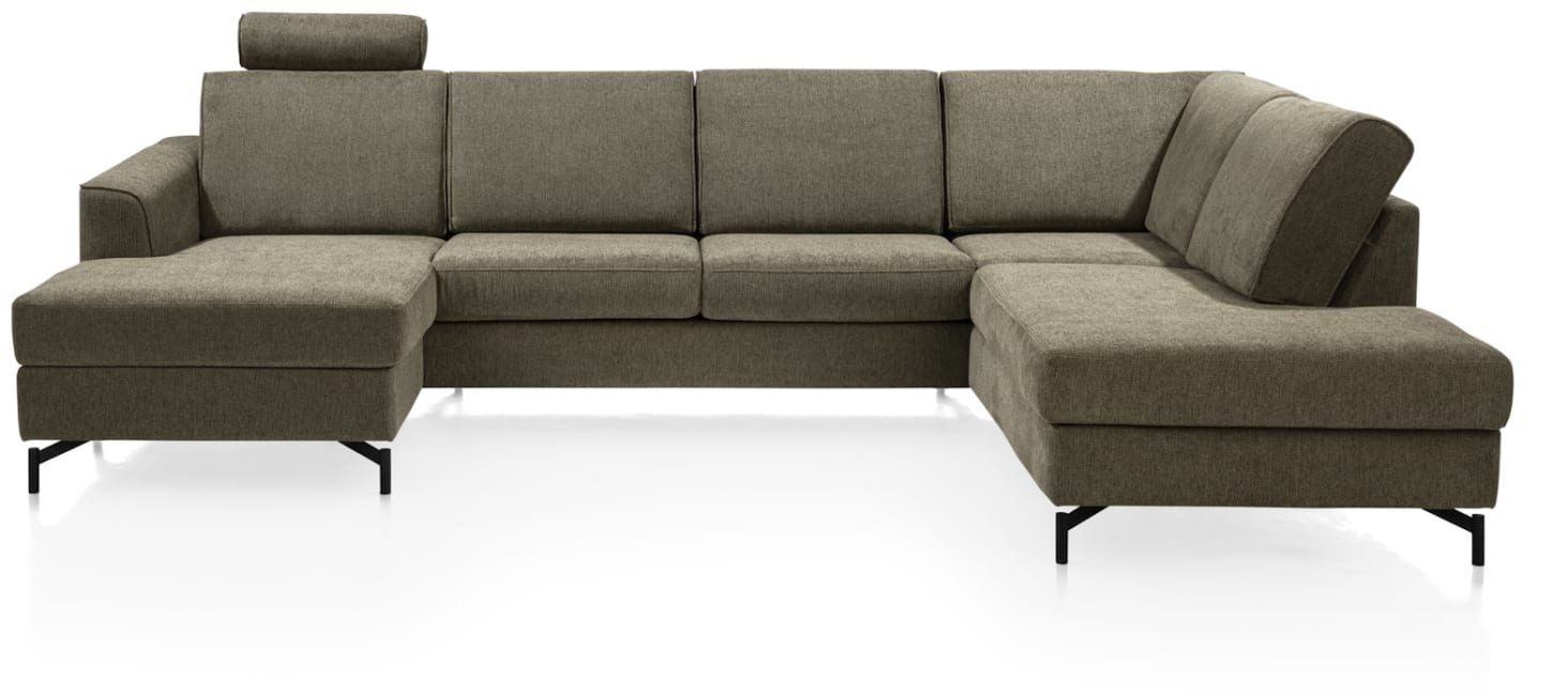 H&H - Anaba - Canapés - ottomane anguleuse droite