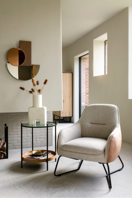 XOOON - Oviedo - Skandinavisches Design - Sessel mit niedriege Rücken