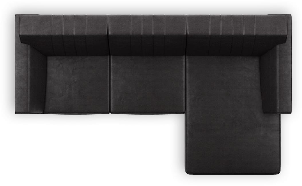 H&H - Olbia - Industriel - Canapés - 2-places + meridienne droite