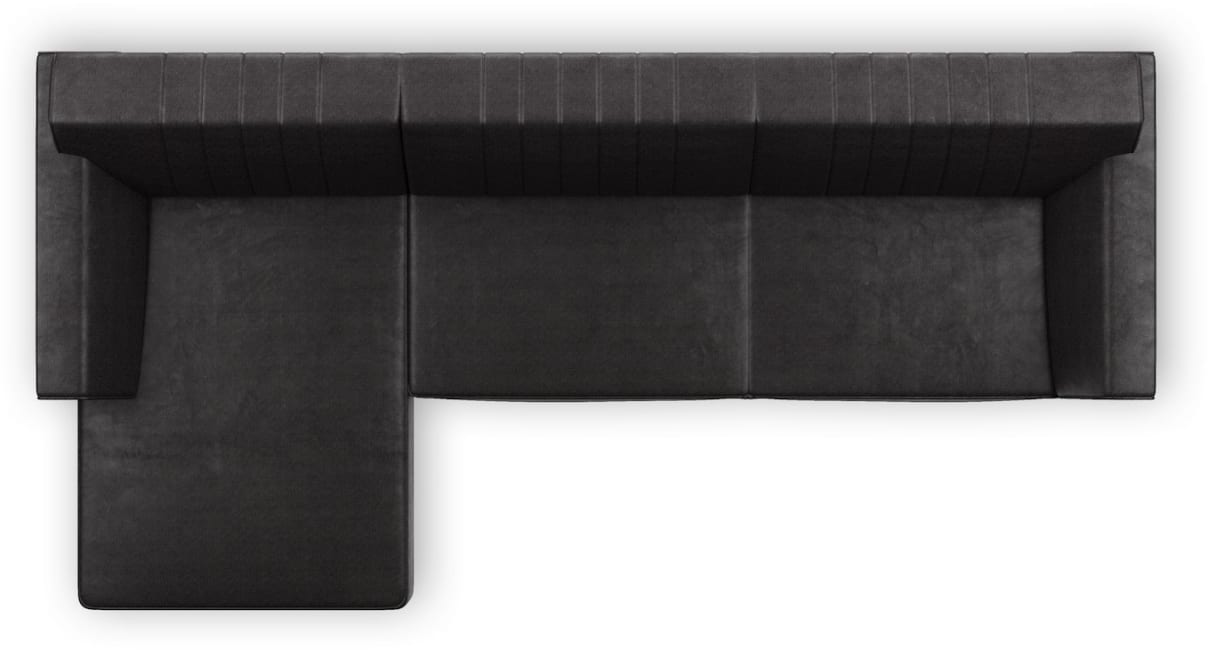 H&H - Olbia - Industriel - Canapés - 3-places + meridienne gauche