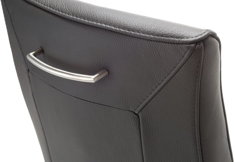 H&H - Alexis - Moderne - chaise - inox pied traineau carre + poignee