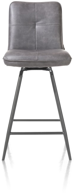 H&H - Noé - Industriel - chaise de bar pivotante - pieds graphite