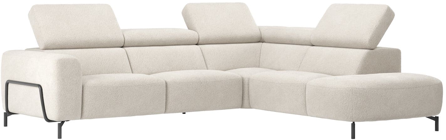 H&H - Los angeles - Canapés - 2,5 places accoudoirs gauche - ottomane grande droite