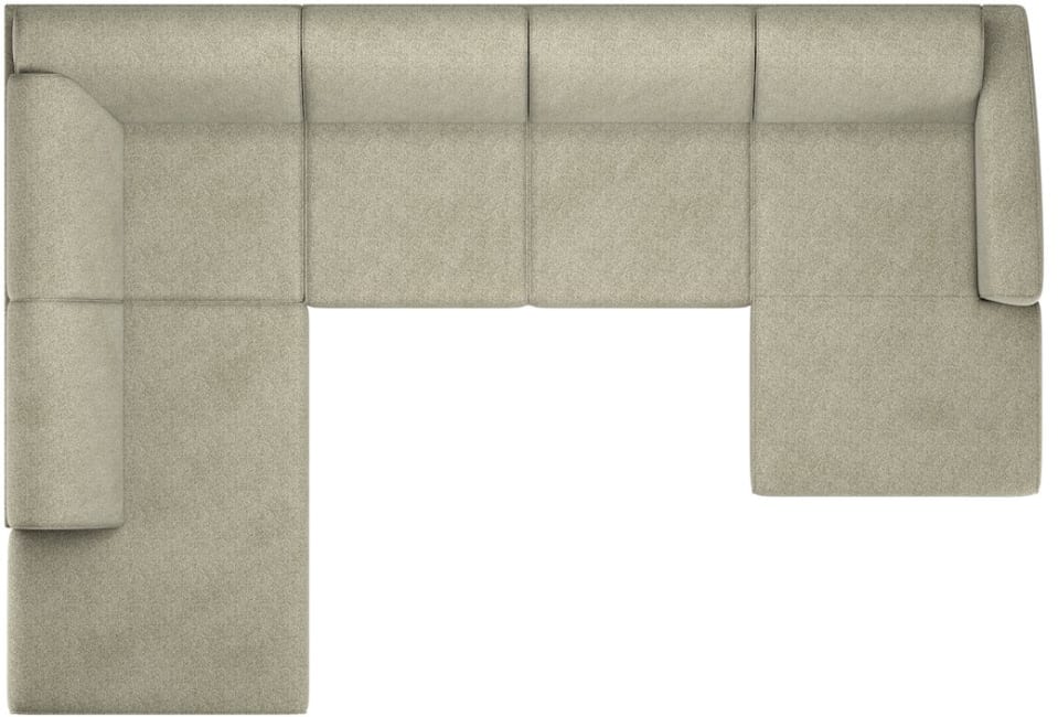 Happy@Home - Hartford - Modern - Banken - longchair + 3-zits + ottomane links