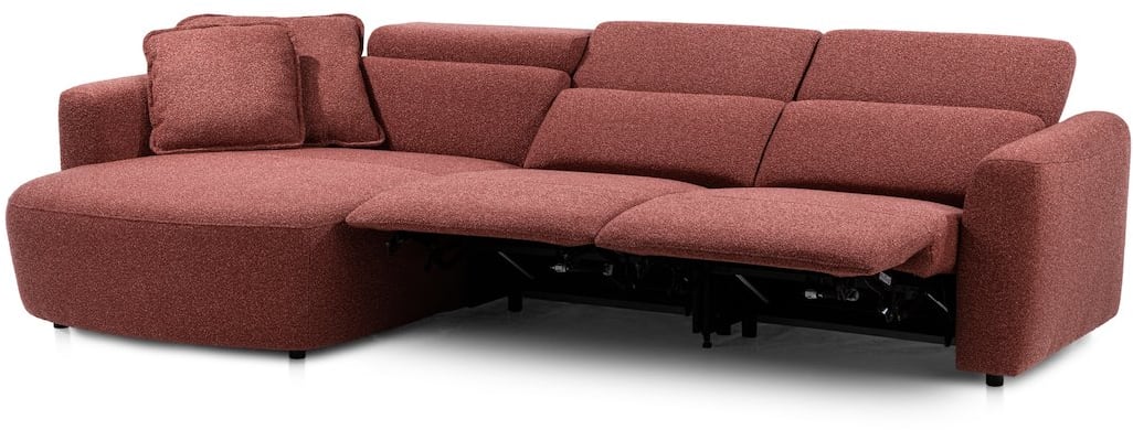 XOOON - Cantello - Sofas - Longchair curved links inklusive 2 Armkissen - 2,5 Sitzer Armlehne rechts