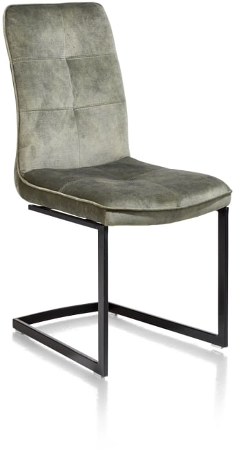 H&H - Noé - Industriel - chaise - pied noir traineau carre