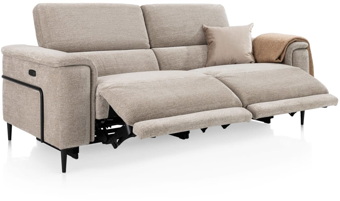 H&H - Cassie - Canapés - 3-places - réglable électique à 1 moteur