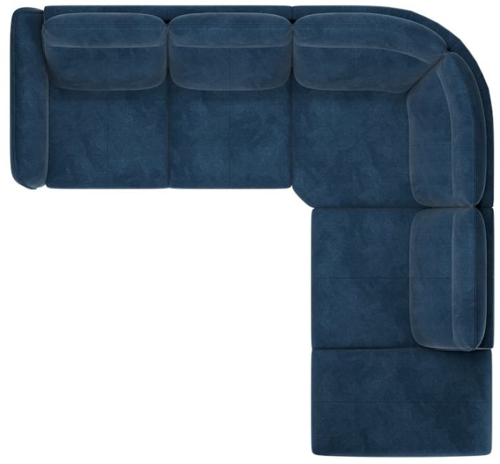 H&H - Odessa - Canapés - 2 places accoudoir gauche - partie d&#39;angle - ottomane petite droite