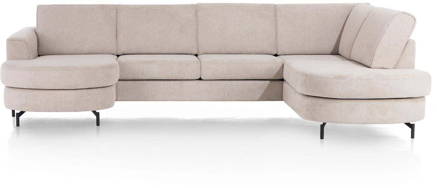Henders and Hazel - Alcona - Salons - longchair links inclusief 3 zits zonder arm - ottomane rechts