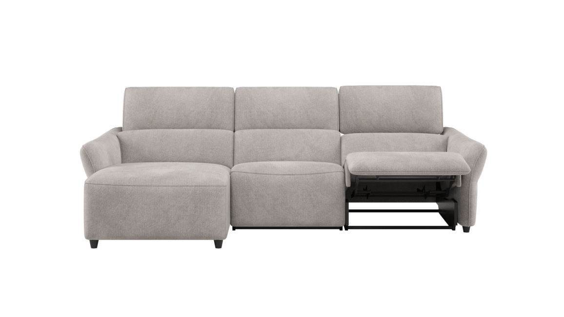 H&H - Maelys - Canapés - Meridienne gauche - 2,5 places accoudoir droit electrique