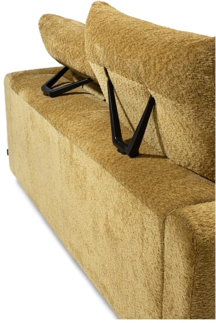 H&H - Cassel - Canapés - Canapé 3 places, appuie-tête réglables, 2x repose-pieds électrique