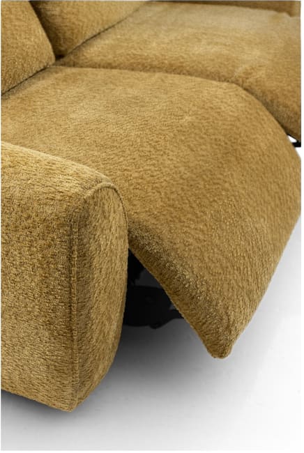 H&H - Cassel - Canapés - Canapé 3 places, appuie-tête réglables, 2x repose-pieds électrique