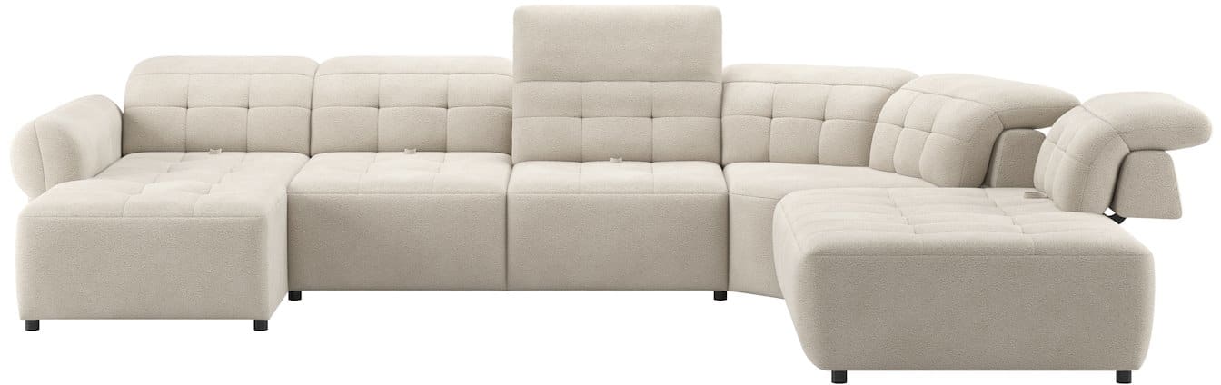 H&H - Garance - Canapés - 2.5-places - sans acc. - dossier réglable - repose - pieds réglable électriquement