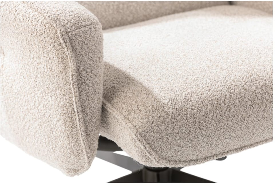 Happy@Home - Andalucia - relax-fauteuil + poef - grafiet poot - knock down