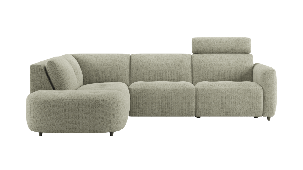 Henders and Hazel - Rochelle - Banken - ottomane big links - 3 zits rechts electrisch verstelbaar met hoofdsteun