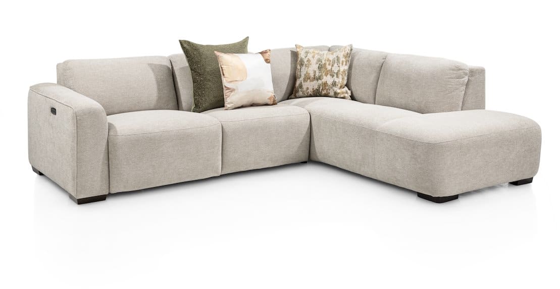 Happy@Home - Babette - Banken - 3 zits arm links electrisch + 1 hoofdsteun - ottomane big rechts