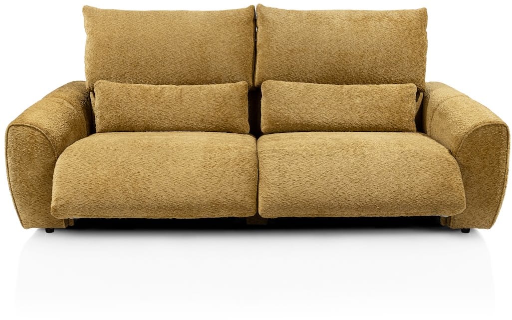 H&H - Cassel - Canapés - Canapé 3 places, appuie-tête réglables, 2x repose-pieds électrique