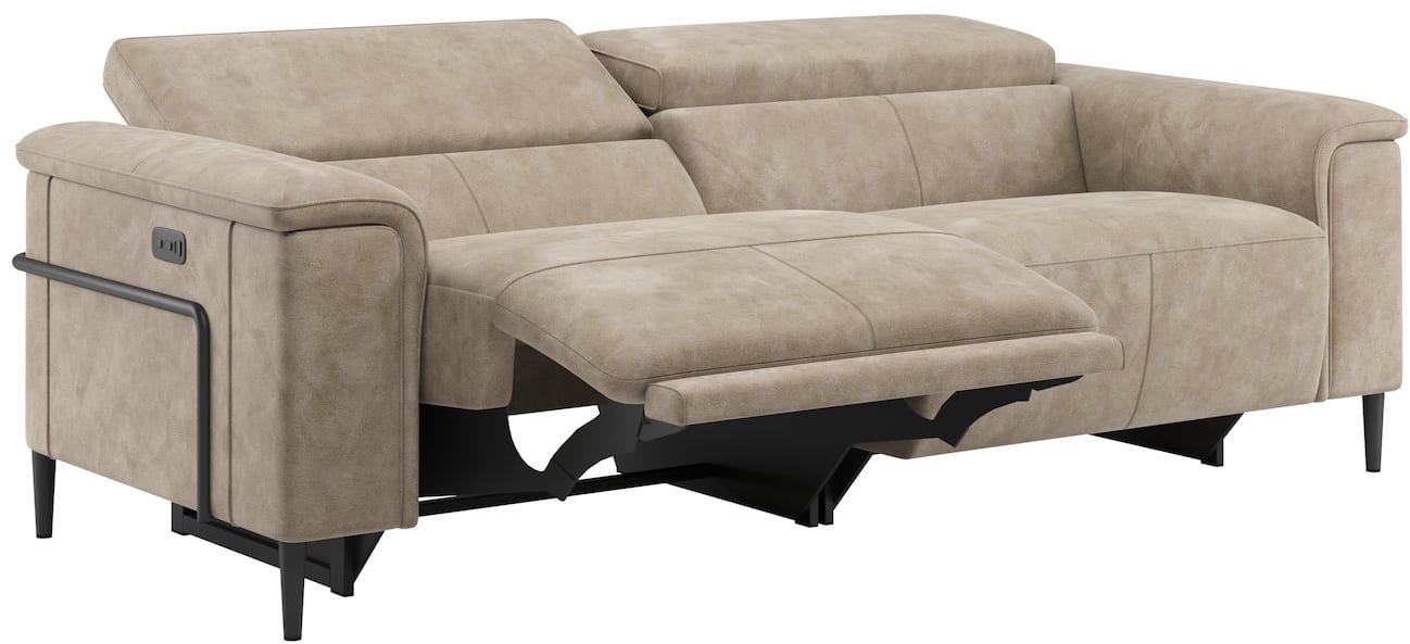 H&H - Cassie - Canapés - 3-places - réglable électique à 1 moteur