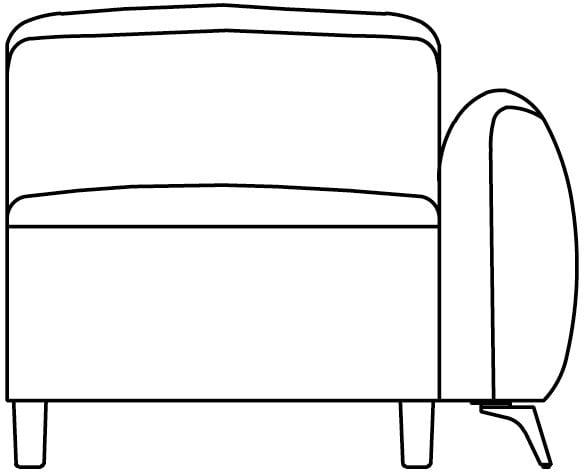 XOOON - Rimini - Salons - 1-zits - arm rechts