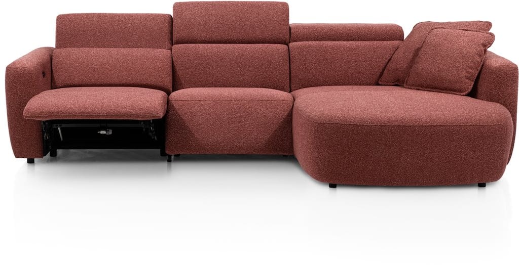 XOOON - Cantello - Sofas - 2,5 Sitzer Armlehne links - Longchair curved rechts inklusive 2 Armkissen