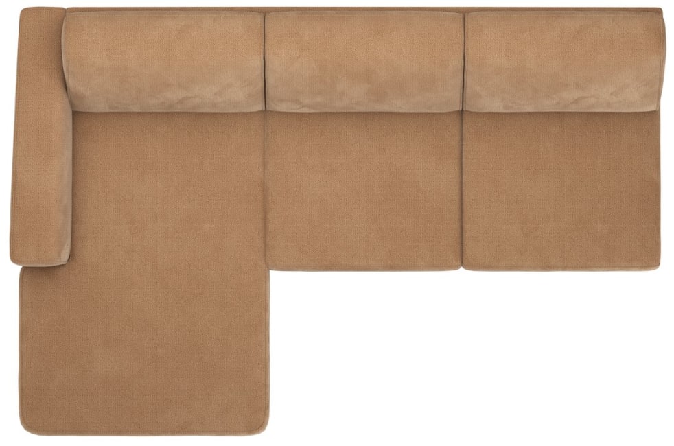 H&H - Anaba - Canapés - 3-places sans accoudoir incl. meridiénne anguleuse gauche