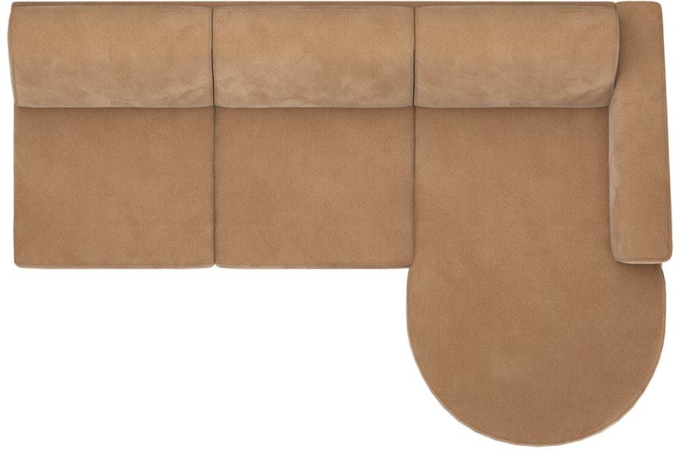 H&H - Anaba - Canapés - 3-places sans accoudoirs incl. méridienne droite