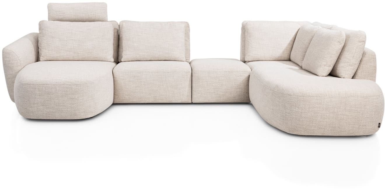 H&H - Burdigala - Canapés - Meridienne gauche - appui-tete - 1 place sans accoudoir - pouf-insert - ottomane grand droit