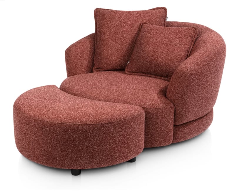 XOOON - Cervos - Sessel drehbar - rund 130cm inkl. 1 Kissen 60x60 + 1 Kissen 45x45