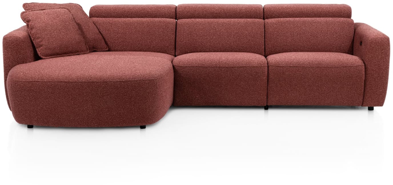 XOOON - Cantello - Salons - Longchair curved links incl. 2 armkussens - 2,5 zits arm rechts