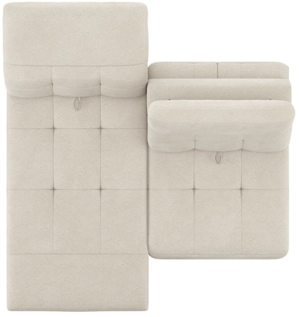 H&H - Garance - Canapés - 2.5-places - sans acc. - dossier réglable - repose - pieds réglable électriquement