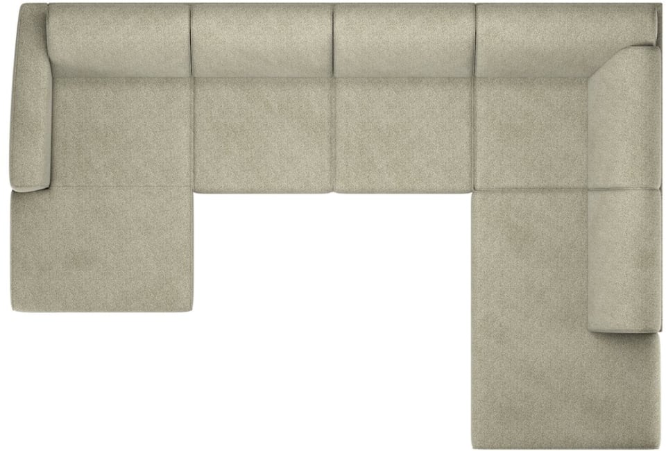 Happy@Home - Hartford - Modern - Banken - longchair + 3-zits + ottomane rechts