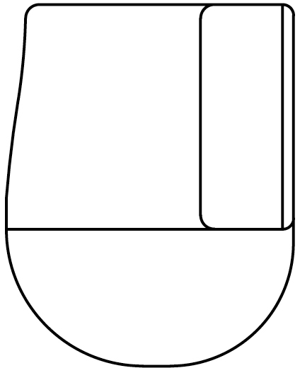 XOOON - Cervo - Sofas - Ottomane small - rund - rechts
