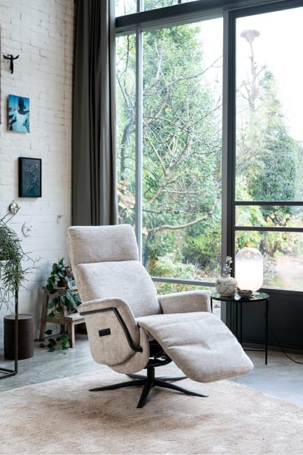 Fauteuil relax électrique avec releveur, tissu microfibre gris clair Fauteuil relax électrique avec releveur, tissu microfibre gris clair