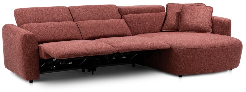 XOOON - Cantello - Sofas - 2,5 Sitzer Armlehne links - Longchair curved rechts inklusive 2 Armkissen