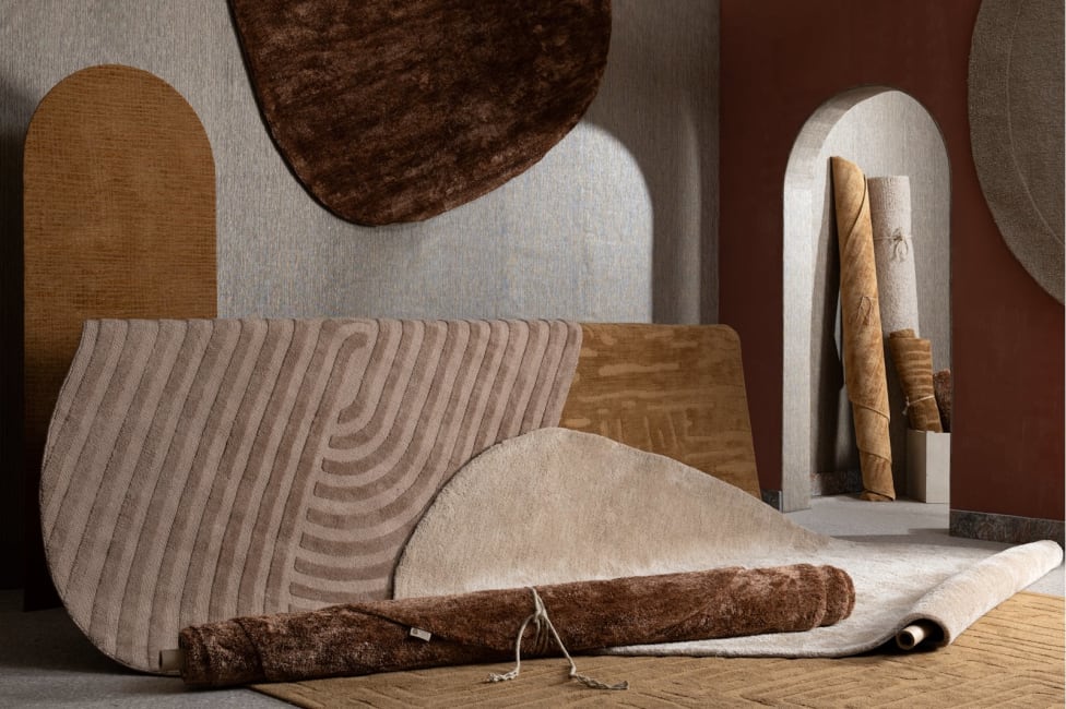 coco COCOmaison, Timeless Winding karpet 160x230cm - Oker