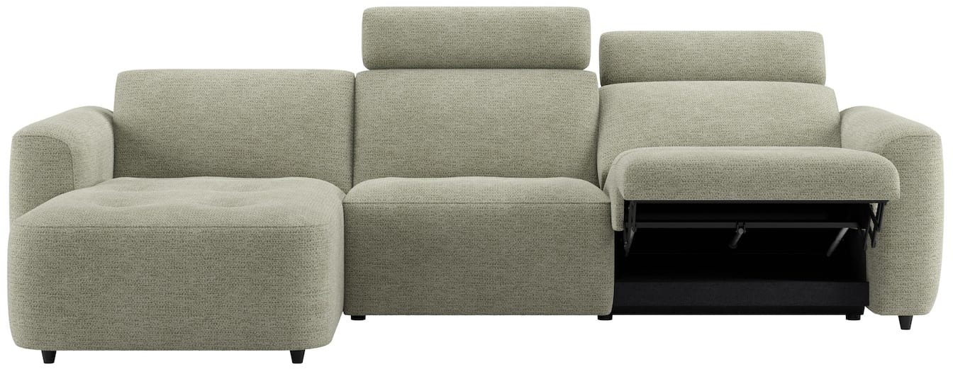 H&H - Killem - Canapés - meridienne grande gauche - 3 places droit reglable electrique avec appui-tete