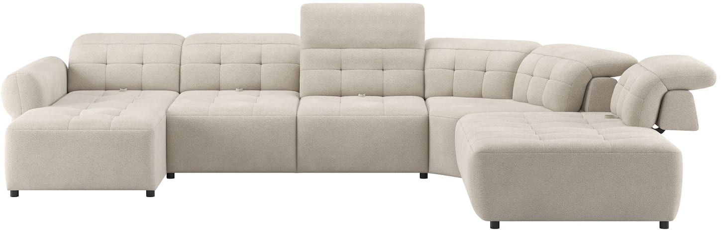Henders and Hazel - Bologna - Banken - longchair links - 2,5 zits - hoek - ottomane rechts - verstelbare rug - electrisch verstelbaar