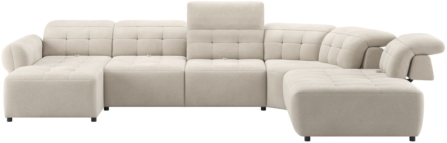 Henders & Hazel - Bologna - Sofas - Longchair - 2,5 Sitzer - Eckteil - Ottomane rechts - verstellbare Ruecken - elektrisch verstellbar
