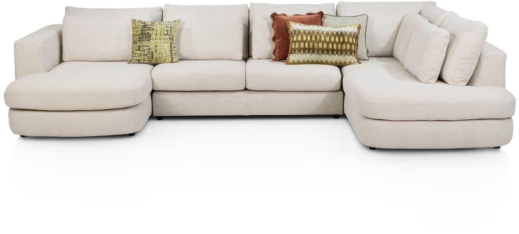 H&H - Delhi - Canapés - meridienne gauche - 2,5 places sans accoudoirss - ottomane droite