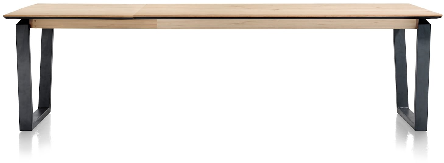 H&H - Vérone - Moderne - table à rallonge 220 (+ 80) x 100 cm