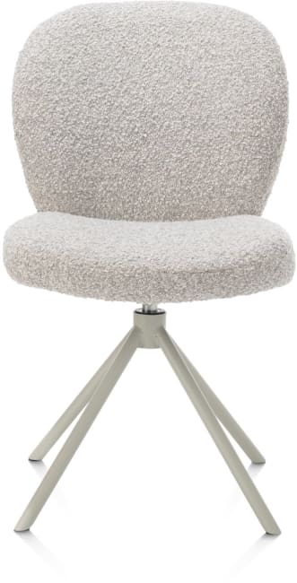 Jaxon, Stuhl - Gestell Silk Grey - drehbar - Stoff Brioni