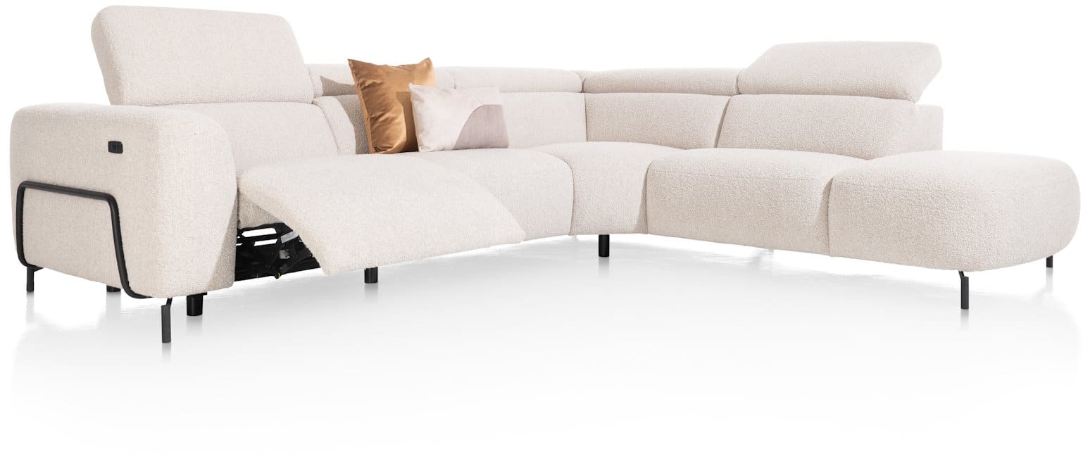 H&H - Los angeles - Canapés - 2,5 places accoudoir gauche - partie d&#39;angle - ottomane petite droite