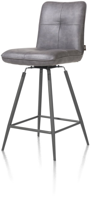 H&H - Noé - Industriel - chaise de bar pivotante - pieds graphite
