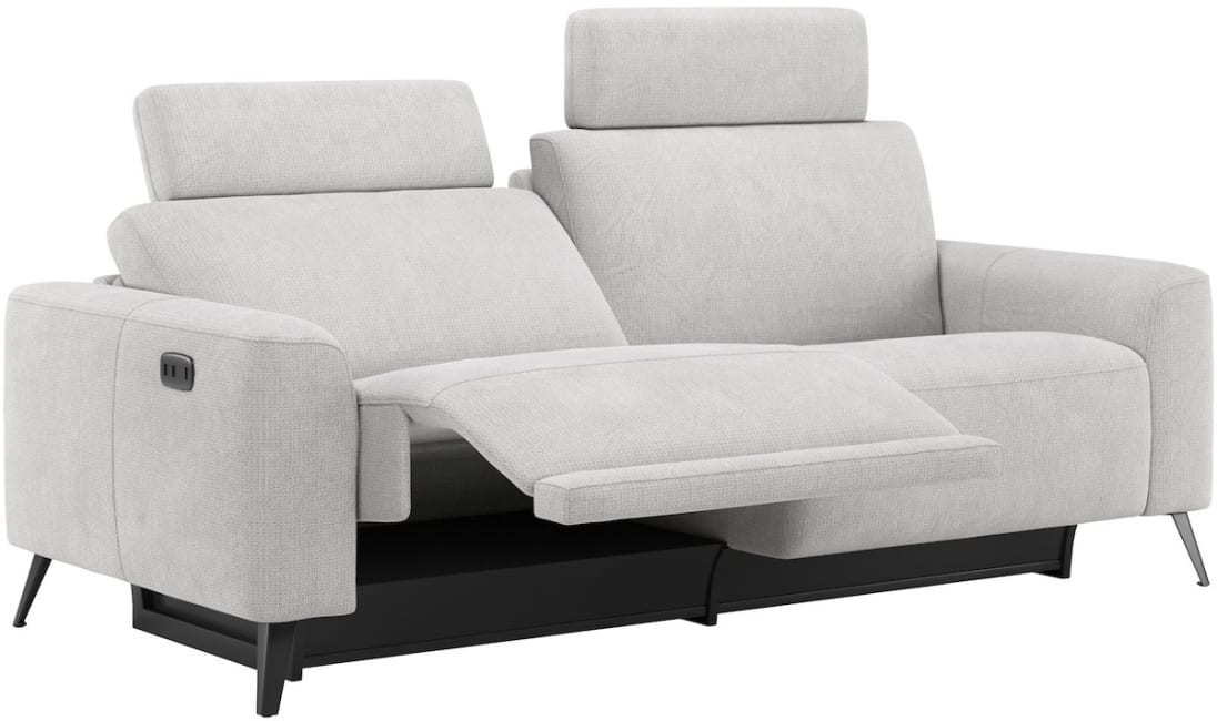 XOOON - Carini - Sofas - 3-Sitzer - 2 x 1 Motor elektrisch - inkl. 2 Kopfstutze - Bonellfederkern