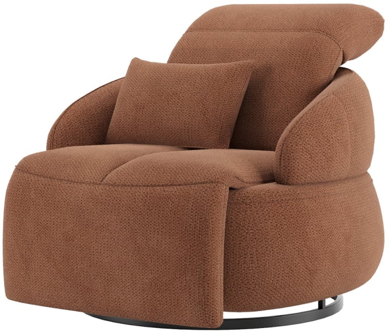 H&H - Romane - Homecinema fauteuil pivotant xl, dos réglable, électrique repose