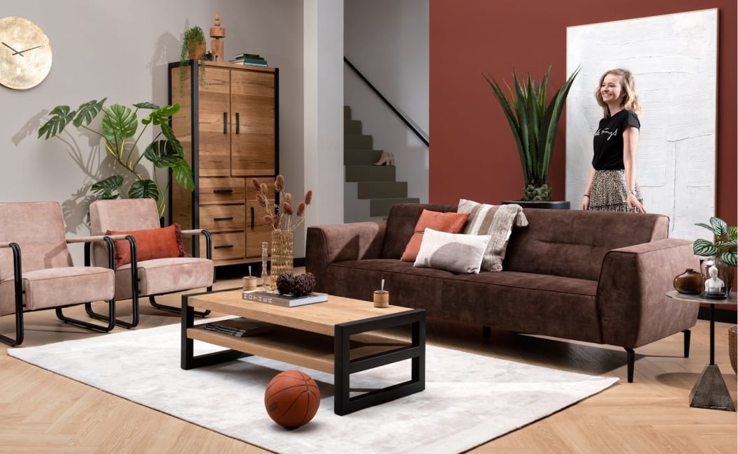 Happy@Home - Campos - Natuurlijk - Banken - 3.5-zits